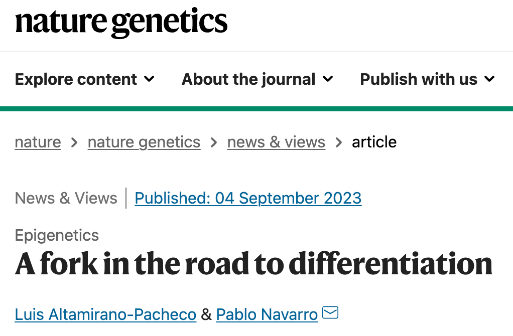 Nature Genetics：甘海云团队揭示亲代组蛋白遗传影响小鼠胚胎干细胞分化和早期胚胎发育